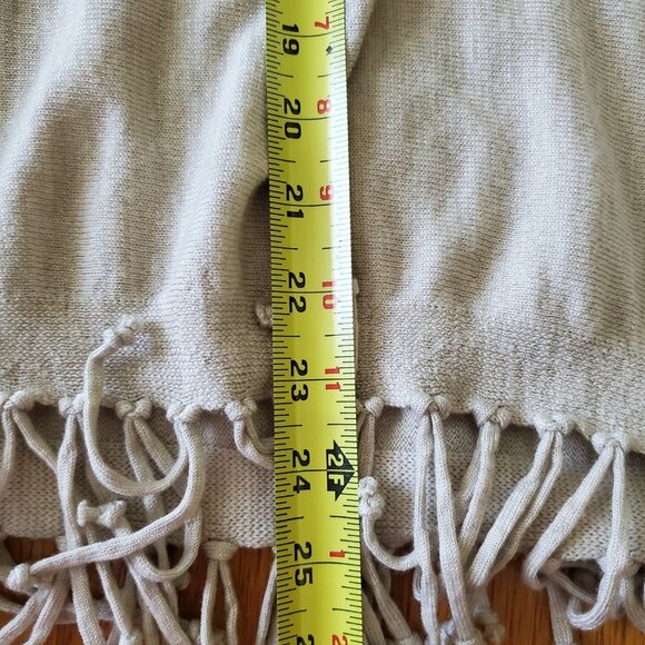 100% Merino Wool Pullover Western Poncho Fringe Sweater One Size - Picture 12 of 12